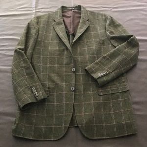 MAKER CO BOLD GREEN WINDOWPANE BLAZER 56 46 L Tall
